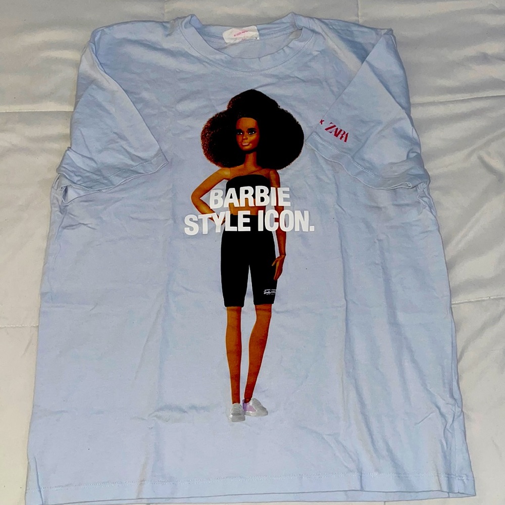 Zara oversized Barbie collar t-shirt